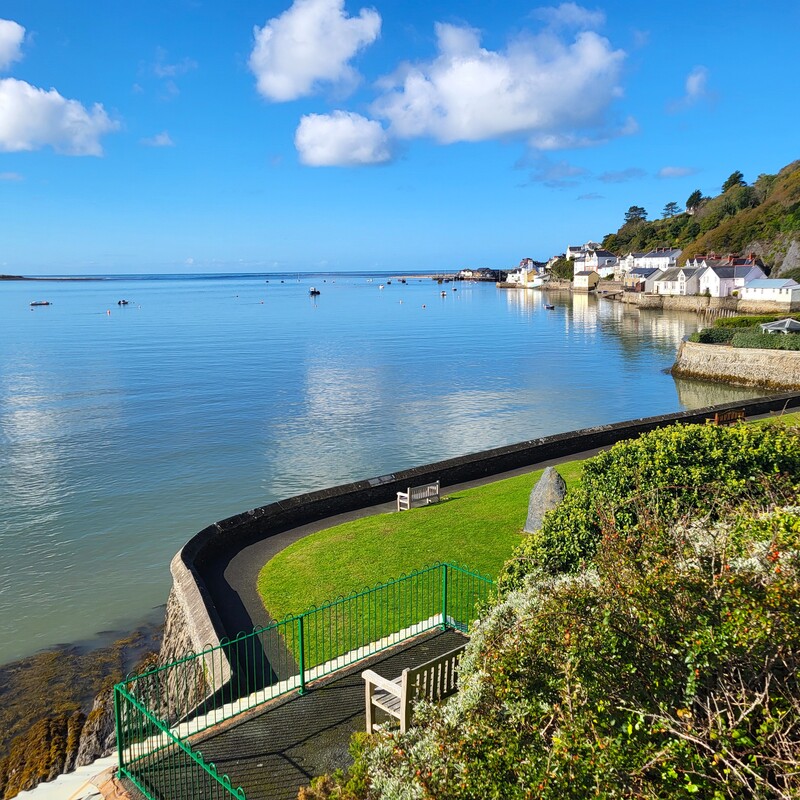 Penhelig Park very nearby with a beach when tide is out